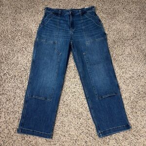 Duluth Jean 18R Blue High Rise Relaxed Womens Double Flex Denim Relaxed Leg